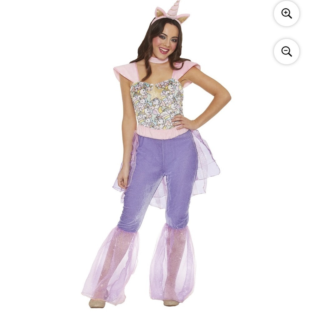 Mystical Unicorn Costume Small NEW Y2K Vintage 90s Lisa Pink Headband Frank